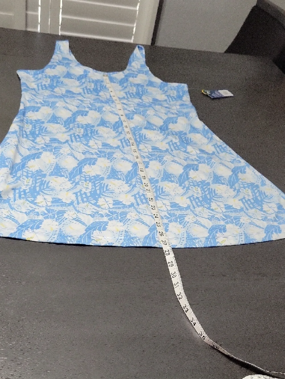 Light Blue Floral Sleeveless Day Dress - Picture 10 of 10